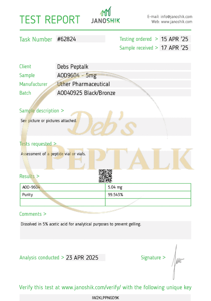 AOD-9604 - COA - Debs Peptalk